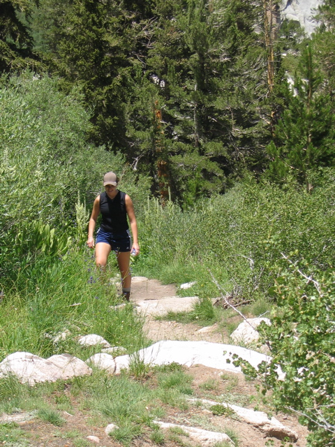 Beth on the trail