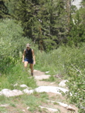 Beth on the trail